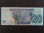 ZIMBABWE, 20 Dollars 2020, BNB. B195a