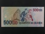 BRAZÍLIE, 500 Cruzeiros 1994, BNB. B861b, Pi. 239