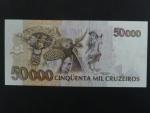 BRAZÍLIE, 50.000 Cruzeiros 1991, BNP. B856a, Pi. 234