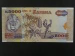 ZAMBIE, 5000 Kwacha 2001, BNB. B142a, Pi. 41