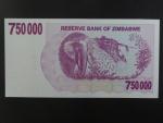 ZIMBABWE, 750.000 Dollars 2007, BNP. B143a, Pi. 52
