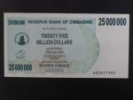 ZIMBABWE, 25 mil Dollars 2008, BNB. B147a, Pi. 56