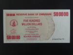 ZIMBABWE, 500.000.000 Dollars 2008, BNP. B151a, Pi. 60