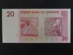 ZIMBABWE, 20 Dollars 2007, BNP. B159a, Pi. 68