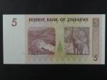 ZIMBABWE, 5 Dollars 2007, BNB. B157a, Pi. 66