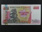 ZIMBABWE, 500 Dollars 2003, BNB. B110a, Pi. 10