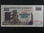 ZIMBABWE, 100 Dollars 1995, BNP. B109a, Pi. 9