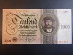 Německo, 1000 RM 1924 série A, podtiskové písmeno R, Ba. D9