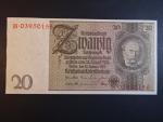 Německo, 20 RM 1929 série B, válečné vydání, Ba. D3d