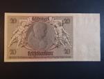 Německo, 20 RM 1929 série B, válečné vydání, Ba. D3d