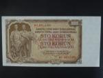 100 Kčs 1953 série HV, tiskárna STC Praha, perf. 3md do obloučku