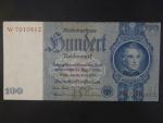 Německo, 100 RM 1935 série W, mírové vydání, podtiskové písmeno B, Ba. D8c