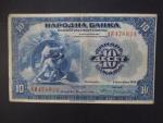 10 Dinar 1920 série AN, BNB. B201a, Pi. 21