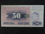 50.000 dinara on 50 Dinara 23.10.1993 s raz. SARAJEVO,  Pi. 55