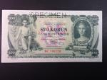100 Kč 1931 série Kc, III.vydání, perf. SPECIMEN