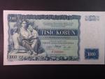 1000 Kč 1934 série P, 1x perf. SPECIMEN