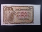 100 Kčs 1953 série CN, tiskárna Goznak Moskva, perf. 3md do obloučku