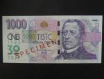 1000 Kč 2023 série R 00 000000 anulát s přetiskem SPECIMEN