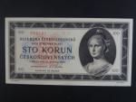 100 Kčs 1945 série B 34 perf. 3md do obloučku