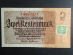 DDR - 2 DM 1948 (1937) série J s kolkem, 8-mi místný firemní číslovač, Ro. 331, Grab. SBZ-2c