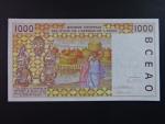 ZÁPADNÍ AFRIKA, NIGER, 1000 Francs 1996 H, BNB. B116Hf, Pi. 711Hf