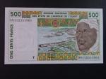 ZÁPADNÍ AFRIKA, TOGO, 500 Francs 1999 T, BNB. B115Ti, Pi. 810Tj