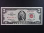 USA, 2 Dollars 1963 červená pečeť, Pi. 382b