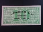 Jáchymovské doly n.p. Horní Slavkov, poukázka 10 K b.d. v zelené barvě