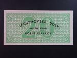 Jáchymovské doly n.p. Horní Slavkov, poukázka 20 K b.d. v zelené barvě