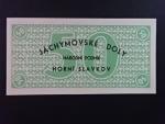 Jáchymovské doly n.p. Horní Slavkov, poukázka 50 K b.d. v zelené barvě