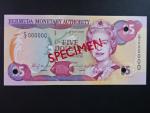 BERMUDY, 5 Dollars 2000 anulát s přetiskem SPECIMEN, BNB. B223as, Pi. 51