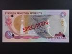 BERMUDY, 5 Dollars 2000 anulát s přetiskem SPECIMEN, BNB. B223as, Pi. 51