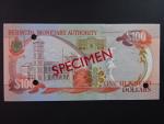 BERMUDY, 100 Dollars 2000 anulát s přetiskem SPECIMEN, BNB. B229as, Pi. 55