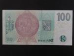 100 Kč 2019 série M 08 s přítiskem ČNB 100 LET Kč 1919 - 2019