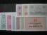 VĚZEŇSKÉ POUKÁZKY (1945-1992) - Kompletní sada ústavních poukázek 10 h - 100 Kč včetně hodnoty 50 h, celkem 9 ks 