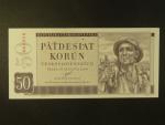 50 Kčs 1950 série B 22, perf. 