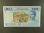 STŘEDOAFRICKÉ STÁTY-ČAD, 1000 Francs 2002 C, BNB. B107Ca, Pi. 607Ca