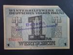 Winterhilfswerk 1934-1944 (Zimní pomoc), 1 RM 1942/1943 série E, raz. Bezahlt, ustřižený rožek, Ro. 740, Grab. WHW-37
