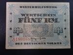 Winterhilfswerk 1934-1944 (Zimní pomoc), 5 RM 1943/1944 série C, Ro. 746, Grab. WHW-41
