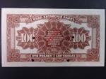 Východní Sibiř - Vladivostok, 100 Rubles 12.2.1919 Indo - čínská banka, anulát s 2x přetiskem SPECIMEN a s 2x perf. otvorem, Pi. S 1258