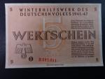 Winterhilfswerk 1934-1944 (Zimní pomoc), 5 RM 1941/1942 série B, Ro. 737, Grab. WHW-35