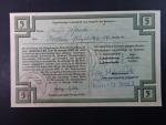 Winterhilfswerk 1934-1944 (Zimní pomoc), 5 RM 1939/1940 série A Gultig bis zum 31.Januar 1940, Ro. 710, Grab. WHW-11
