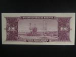BOLÍVIE, 100 Bolivianos 1961, varianta podpisu 2, BNB. B336h, Pi. 147