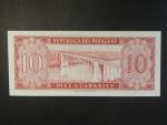 PARAGUAY, 10 Guaranies 1952 varianta podpisu 1, BNB. B812b, Pi. 196a