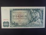 100 Kčs 1961 série R 17, úzký číslovač 1a