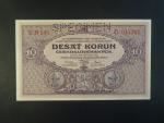 10 Kč 1927 série N 143, perf. SPECIMEN