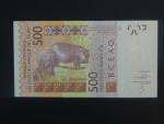 ZÁPADNÍ AFRIKA, POBŘEŽÍ SLONOVINY, 500 Francs 2014 A, BNB. B120Ac, Pi. 119A