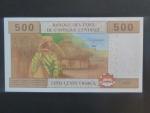 STŘEDOAFRICKÉ STÁTY-KONGO, 500 Francs 2002 T, BNB. B106Td2, Pi. 106T