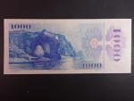 1000 Kč 1985/1993 série U 11 I.deska, kolek tištěný