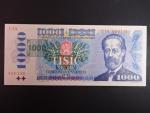 1000 Kč 1985/1993 série U 14 I.deska, kolek tištěný